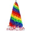 image7FT Artificial Christmas Tree Rainbow Artificial Tree with FlameResistant PVC Material Colorful Tree for Indoor Outdoor Holiday Decoration Kid ampamp PetSafe