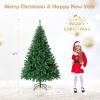 image6ft Artificial Christmas Tree Unlit Hinged Spruce Tree with Dense PVC Branch Tips ampamp Stable Metal Stand Easy Assembly Full Classic Xmas Tree for Indoor and Outdoor Decoration 6FT