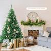 image6ft Artificial Christmas Tree Unlit Hinged Spruce Tree with Dense PVC Branch Tips ampamp Stable Metal Stand Easy Assembly Full Classic Xmas Tree for Indoor and Outdoor Decoration 6FT