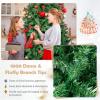 image6ft Artificial Christmas Tree Unlit Hinged Spruce Tree with Dense PVC Branch Tips ampamp Stable Metal Stand Easy Assembly Full Classic Xmas Tree for Indoor and Outdoor Decoration 6FT