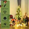 imagePrelit Artificial Christmas Tree Xmas Tree with Warm White LED Lights ampamp Festive Ornaments Indoor Outdoor Holiday Decoration for Home Office Shop Apartment FamilySafe 5ft3ft