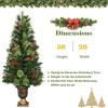 imagePrelit Artificial Christmas Tree Xmas Tree with Warm White LED Lights ampamp Festive Ornaments Indoor Outdoor Holiday Decoration for Home Office Shop Apartment FamilySafe 5ft5ft