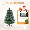 imagePrelit Fiber Optic Christmas Tree Artificial Xmas Tree with Auto Flashing Lights ampamp Folding Metal Stand Lighted Holiday Decoration for Home Office Party Green