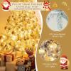 imageSnow Flocked PreLit Christmas Tree Artificial Xmas Tree with Warm White LED Lights and FlameRetardant PVC Festive Decoration for Home Office Party KidSafe