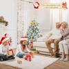 imageSnow Flocked PreLit Christmas Tree Artificial Xmas Tree with Warm White LED Lights and FlameRetardant PVC Festive Decoration for Home Office Party KidSafe