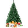 image9ft Artificial Christmas Tree Unlit Hinged Spruce Tree with Dense PVC Branch Tips ampamp Stable Metal Stand Easy Assembly Full Classic Xmas Tree for Indoor and Outdoor Decoration 9FT6ft