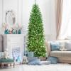 imageArtificial Christmas Tree Xmas Tree with Warm PreLights and LED Lighting Holiday Decoration Tree for Home Office Apartment FamilyFriendly NonFlammable 6ft7ft