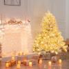 imageSnow Flocked PreLit Christmas Tree Artificial Xmas Tree with Warm White LED Lights and FlameRetardant PVC Festive Decoration for Home Office Party KidSafe