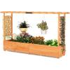 imageCHEFJOY 45Inch Raised Garden Bed Wood Garden Freestanding Elevated Planter with Hanging Roof Drainage Holes for Vine Climbing Plants Flowers Planter Box with Trellis for Garden Patio Yard1