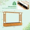 imageCHEFJOY 45Inch Raised Garden Bed Wood Garden Freestanding Elevated Planter with Hanging Roof Drainage Holes for Vine Climbing Plants Flowers Planter Box with Trellis for Garden Patio Yard1