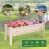 imageCHEFJOY Raised Garden Bed Wood Elevated Planter Box Stand wLegs amp Drainage Holes for Vegetables Outdoor Plant Container for Backyard Patio Balcony Greenhouse Easy Assembly 475 x 17 x 20