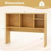 image2Tier Shelf 37 Wide College Hutch Top With 4 Shelves Organizer for Computer Desk Dorm Home Office Study Dining Table NaturalBurlywood