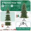 image6FT Prelit Artificial Christmas Tree Cashmere Xmas Tree with 370 Pine Needles 200 Warm White LED Lights with Bulb Cover Natural Pine Cones Foldable Metal Stand for Home Office 6ft6ft