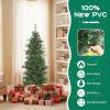 image6FT Prelit Artificial Christmas Tree Cashmere Xmas Tree with 370 Pine Needles 200 Warm White LED Lights with Bulb Cover Natural Pine Cones Foldable Metal Stand for Home Office 6ft6ft