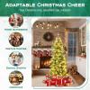 image6FT Prelit Artificial Christmas Tree Cashmere Xmas Tree with 370 Pine Needles 200 Warm White LED Lights with Bulb Cover Natural Pine Cones Foldable Metal Stand for Home Office 6ft6ft