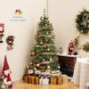 image6FT Prelit Artificial Christmas Tree Cashmere Xmas Tree with 370 Pine Needles 200 Warm White LED Lights with Bulb Cover Natural Pine Cones Foldable Metal Stand for Home Office 6ft6ft