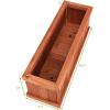 imageWooden Raised Garden Bed Outdoor Elevated Garden Box with Drainage Holes Rectangular Planter Box for VegetablesHerbsFlowersFruits in Garden Patio Backyard Lawn 40L x 12W x 12H285L x 95W x 10H
