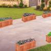 imageWooden Raised Garden Bed Outdoor Elevated Garden Box with Drainage Holes Rectangular Planter Box for VegetablesHerbsFlowersFruits in Garden Patio Backyard Lawn 40L x 12W x 12H285L x 95W x 10H