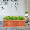 imageWooden Raised Garden Bed Outdoor Elevated Garden Box with Drainage Holes Rectangular Planter Box for VegetablesHerbsFlowersFruits in Garden Patio Backyard Lawn 40L x 12W x 12H285L x 95W x 10H