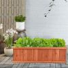 imageWooden Raised Garden Bed Outdoor Elevated Garden Box with Drainage Holes Rectangular Planter Box for VegetablesHerbsFlowersFruits in Garden Patio Backyard Lawn 40L x 12W x 12H40L x 12W x 12H