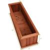 imageWooden Raised Garden Bed Outdoor Elevated Garden Box with Drainage Holes Rectangular Planter Box for VegetablesHerbsFlowersFruits in Garden Patio Backyard Lawn 40L x 12W x 12H40L x 12W x 12H