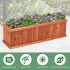 imageWooden Raised Garden Bed Outdoor Elevated Garden Box with Drainage Holes Rectangular Planter Box for VegetablesHerbsFlowersFruits in Garden Patio Backyard Lawn 40L x 12W x 12H40L x 12W x 12H