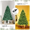 image:imagePrelit Christmas Tree 7FT Indoor Xmas Tree with 1096 PVC Branch Warm White LED Lights amp Removable Metal Hinge Artificial Christmas Tree for Home Holiday Decoration 7FT7ft