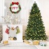 image:imagePrelit Christmas Tree 7FT Indoor Xmas Tree with 1096 PVC Branch Warm White LED Lights amp Removable Metal Hinge Artificial Christmas Tree for Home Holiday Decoration 7FT7ft