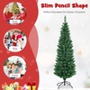 image:imageSlim Artificial Pencil Christmas Tree Xmas Tree with Realistic Foliage amp Sturdy Metal Stand SpaceSaving Decoration for Home Office Apartment Corridor Festive Evergreen 5ft5ft