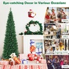 image:imageSlim Artificial Pencil Christmas Tree Xmas Tree with Realistic Foliage amp Sturdy Metal Stand SpaceSaving Decoration for Home Office Apartment Corridor Festive Evergreen 5ft7ft