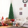 image:imageSlim Artificial Pencil Christmas Tree Xmas Tree with Realistic Foliage amp Sturdy Metal Stand SpaceSaving Decoration for Home Office Apartment Corridor Festive Evergreen 5ft7ft
