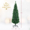 image:imageSlim Artificial Pencil Christmas Tree Xmas Tree with Realistic Foliage amp Sturdy Metal Stand SpaceSaving Decoration for Home Office Apartment Corridor Festive Evergreen 5ft5ft