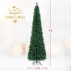 image:imageSlim Artificial Pencil Christmas Tree Xmas Tree with Realistic Foliage amp Sturdy Metal Stand SpaceSaving Decoration for Home Office Apartment Corridor Festive Evergreen 5ft9ft