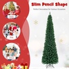 image:imageSlim Artificial Pencil Christmas Tree Xmas Tree with Realistic Foliage amp Sturdy Metal Stand SpaceSaving Decoration for Home Office Apartment Corridor Festive Evergreen 5ft9ft