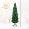 image:imageSlim Artificial Pencil Christmas Tree Xmas Tree with Realistic Foliage amp Sturdy Metal Stand SpaceSaving Decoration for Home Office Apartment Corridor Festive Evergreen 5ft6ft