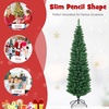 image:imageSlim Artificial Pencil Christmas Tree Xmas Tree with Realistic Foliage amp Sturdy Metal Stand SpaceSaving Decoration for Home Office Apartment Corridor Festive Evergreen 5ft6ft