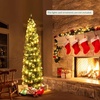 image:imageSlim Artificial Pencil Christmas Tree Xmas Tree with Realistic Foliage amp Sturdy Metal Stand SpaceSaving Decoration for Home Office Apartment Corridor Festive Evergreen 5ft7ft