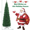 image:imageSlim Artificial Pencil Christmas Tree Xmas Tree with Realistic Foliage amp Sturdy Metal Stand SpaceSaving Decoration for Home Office Apartment Corridor Festive Evergreen 5ft7ft