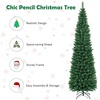 image:imageSlim Artificial Pencil Christmas Tree Xmas Tree with Realistic Foliage amp Sturdy Metal Stand SpaceSaving Decoration for Home Office Apartment Corridor Festive Evergreen 5ft7ft