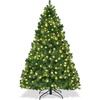 image:imagePrelit Christmas Tree 7FT Indoor Xmas Tree with 1096 PVC Branch Warm White LED Lights amp Removable Metal Hinge Artificial Christmas Tree for Home Holiday Decoration 7FT7ft