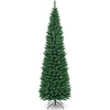 image:imageSlim Artificial Pencil Christmas Tree Xmas Tree with Realistic Foliage amp Sturdy Metal Stand SpaceSaving Decoration for Home Office Apartment Corridor Festive Evergreen 5ft7ft