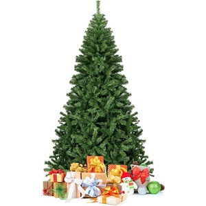 image:image75ft Artificial Christmas Tree Unlit Hinged Spruce Tree with Dense PVC Branch Tips amp Stable Metal Stand Easy Assembly Full Classic Xmas Tree for Indoor and Outdoor Decoration 75FT7ft 6in