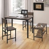 image:imageDining Table Set for 4 with Storage Bench amp 2 Chairs Rustic Brown  Spacesaving Kitchen Table and Chairs Set with Bench and Metal Rack for Small Space Apartments Kitchens and Dining RoomsGray Oak